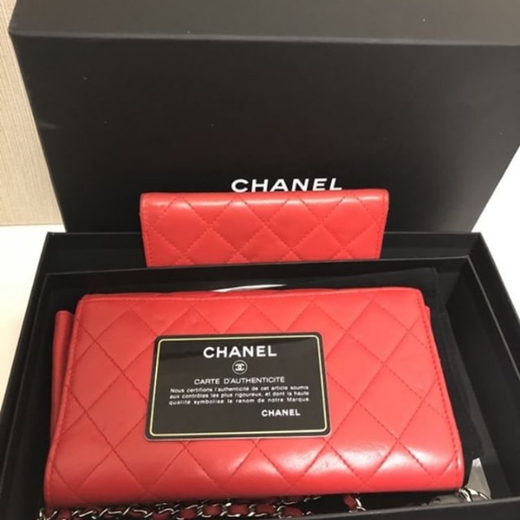 Chanel Wallet on Chain Red Lambskin - Picture 5 of 7